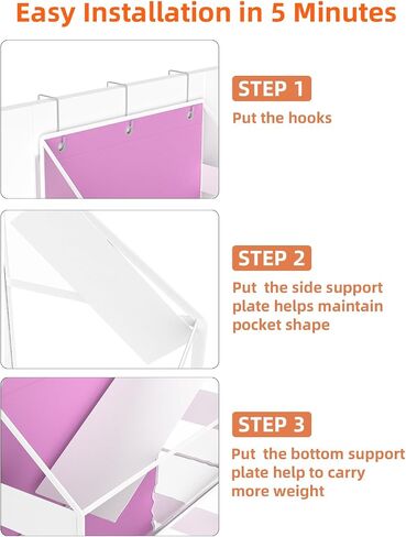 Over the Door Organizes- 6 Tier Stuffed Animal Storage, Hanging Organizer for Toys/Plushies, Back Door Organizers and Storage Holder Bag for Bathroom Nursery Newborn Baby Essential Stuff (Clear) in Kuwait