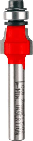 Freud Radius Laminate Trim Bit, Flush and Rounded Cuts in One Pass - Perma-Shield Coated, Router and Trimmer Compatible, 1/16" Radius, 2" Length, 1/4" Shank, 24000 Max RPM - 41-502 in Saudi Arabia