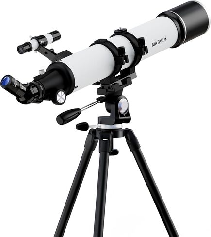 90mm Aperture Telescope 800mm Focal Length Refractor for Beginners & Adult, Professional Astronomy Telescope with 32X-240X Magnification, 3X Barlow Lens & Phone Adapter in Saudi Arabia