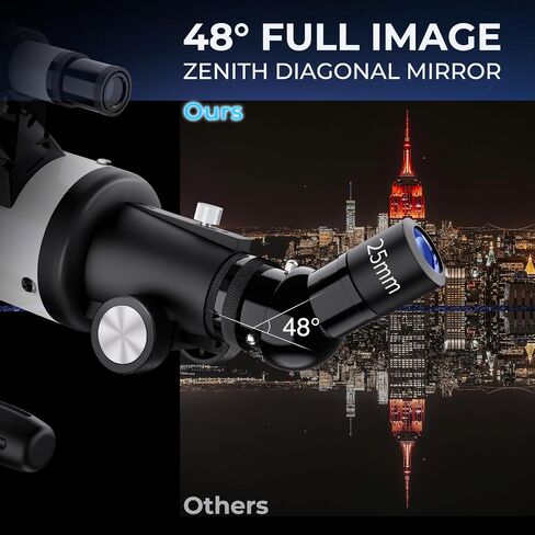 90mm Aperture Telescope 800mm Focal Length Refractor for Beginners & Adult, Professional Astronomy Telescope with 32X-240X Magnification, 3X Barlow Lens & Phone Adapter in Saudi Arabia