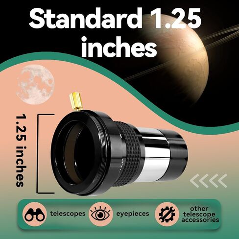 SVBONY SV137 2X Barlow Lens 1.25 inch Metal Body Bundle with 5X Barlow Lens Telescope Accessory in Saudi Arabia