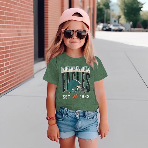 Toddler Girl Boy Football Shirt Sundays are for The Birds Game Day Outfit Kids Football Season Sports Fans Tee Tops in Saudi Arabia