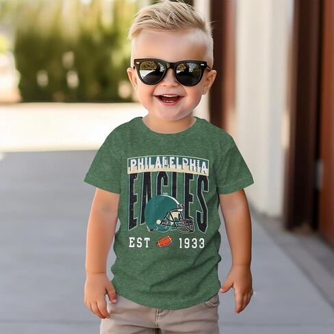 Toddler Girl Boy Football Shirt Sundays are for The Birds Game Day Outfit Kids Football Season Sports Fans Tee Tops in Saudi Arabia