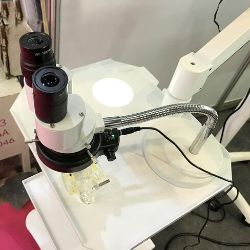 10X Binocular Microscope with LED Light Lamp 360 Rotatable Gooseneck Arm for Dental Lab Workshop Phone PCB Soldering Repair Tool Adjustable Hose in Saudi Arabia