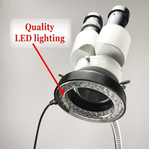 10X Binocular Microscope with LED Light Lamp 360 Rotatable Gooseneck Arm for Dental Lab Workshop Phone PCB Soldering Repair Tool Adjustable Hose in Saudi Arabia