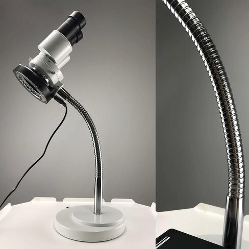 10X Binocular Microscope with LED Light Lamp 360 Rotatable Gooseneck Arm for Dental Lab Workshop Phone PCB Soldering Repair Tool Adjustable Hose in Saudi Arabia