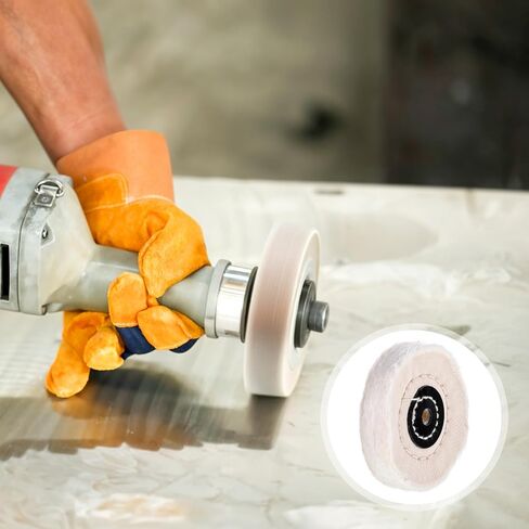 5 Pcs Buffing Wheel for Drill 3 Inch Buffing Pads Cotton Polishing Wheel Include 3/8'' Arbor Abrasive Buffings Wheels sfor Bench Grinder Buffer in Saudi Arabia