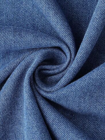 Women's Maternity Denim Dress Babydoll Long Sleeve Cotton Button Down Shirt Dresses Fall in Saudi Arabia