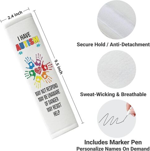 أغطية أحزمة التوحد، تصميم دينو ويدوي صديق للحواس للأشخاص ذوي الاحتياجات الخاصة، هدية لدعم التوحد للسفر العائلي in Kuwait