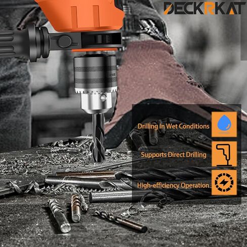 مجموعة لقم مثقاب البناء الأسود المكونة من 6 قطع من DECKRKAT للخرسانة والطوب والبلاط - رأس كربيد، تغيير سريع 1/4 بوصة ساق سداسية (5/32 بوصة، 3/16 بوصة، 1/4 بوصة، 5/16 بوصة، 3/8 بوصة، 1/2 بوصة) مع حقيبة تخزين in Kuwait