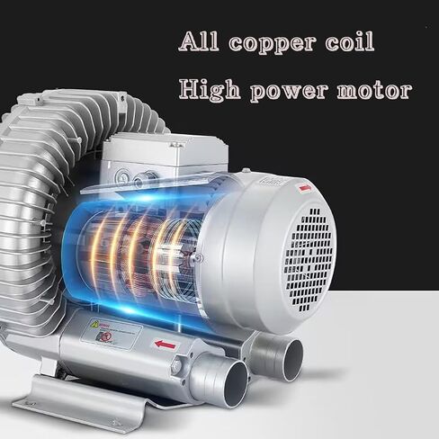 Single Phase (Large Airflow Type) Turbine Blower, 110V 120W Regenerative Blower Industrial Vacuum Pump, Single Phase High-Pressure Vortex Ring Blower in Saudi Arabia