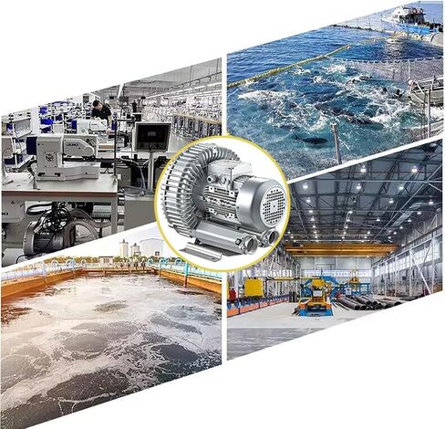 Single Phase (Large Airflow Type) Turbine Blower, 110V 120W Regenerative Blower Industrial Vacuum Pump, Single Phase High-Pressure Vortex Ring Blower in Saudi Arabia