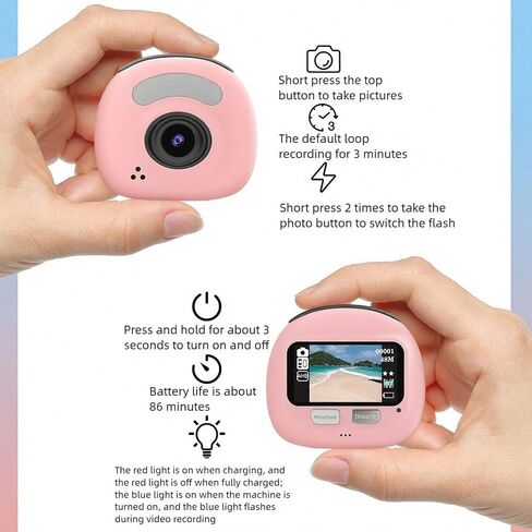 Extreme Dense Rose Tiny Camera 720P Transducer Creative Overlays Transportable for Kids Youths School Tasks in Saudi Arabia