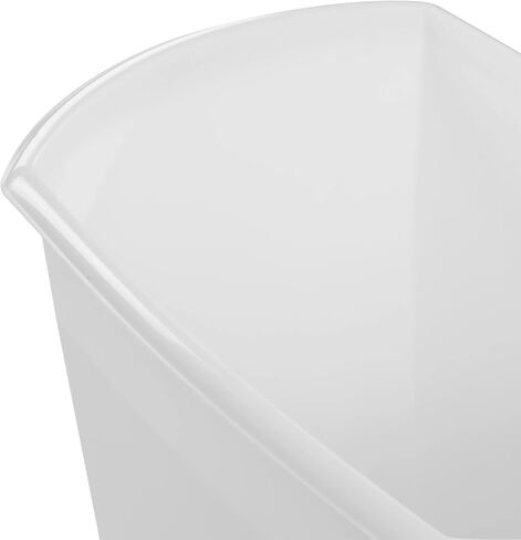(2 Pack) 3 Gallon Wastebasket, Open Plastic Trash Can for Small Spaces and Bathrooms, White in Saudi Arabia