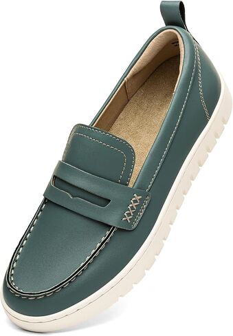 KORDAL Women's Comfortable Classic Penny Loafers Leather Sneakers Casual Slip On Dress Shoes Office Work Everyday Walking Flats Driving Shoes for Women in Saudi Arabia