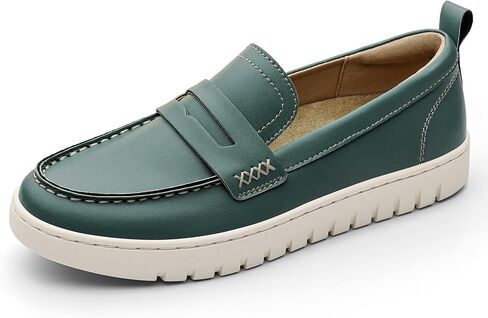 KORDAL Women's Comfortable Classic Penny Loafers Leather Sneakers Casual Slip On Dress Shoes Office Work Everyday Walking Flats Driving Shoes for Women in Saudi Arabia