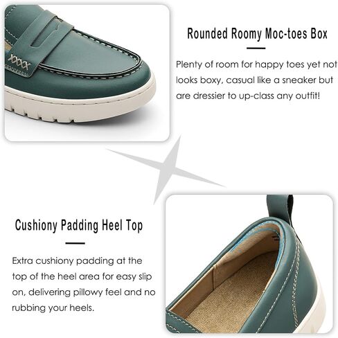 KORDAL Women's Comfortable Classic Penny Loafers Leather Sneakers Casual Slip On Dress Shoes Office Work Everyday Walking Flats Driving Shoes for Women in Saudi Arabia