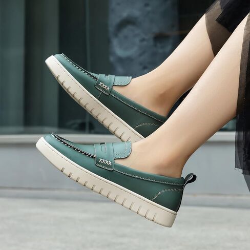 KORDAL Women's Comfortable Classic Penny Loafers Leather Sneakers Casual Slip On Dress Shoes Office Work Everyday Walking Flats Driving Shoes for Women in Saudi Arabia