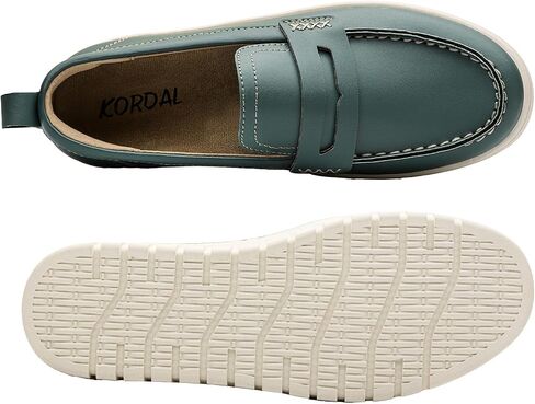 KORDAL Women's Comfortable Classic Penny Loafers Leather Sneakers Casual Slip On Dress Shoes Office Work Everyday Walking Flats Driving Shoes for Women in Saudi Arabia