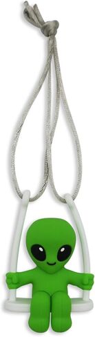 Funny Hanging Mirror Swing – Quirky and Unique Decor for Car Rearview Mirror, Bedroom or Living Room - Alien in Saudi Arabia