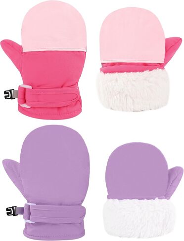YMYDYFC Toddler Mittens 2 Pack Baby Waterproof Gloves Toddler Snow Gloves Kids Winter Mitten For Boy Girl Kids Ski Mitten in Saudi Arabia