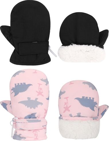 YMYDYFC Toddler Mittens 2 Pack Baby Waterproof Gloves Toddler Snow Gloves Kids Winter Mitten For Boy Girl Kids Ski Mitten in Saudi Arabia