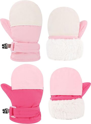 YMYDYFC Toddler Mittens 2 Pack Baby Waterproof Gloves Toddler Snow Gloves Kids Winter Mitten For Boy Girl Kids Ski Mitten in Saudi Arabia