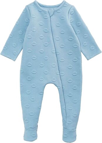 Mud Pie baby-boys Kids Baby Boy Blue Quilted Football Sleeper in Saudi Arabia