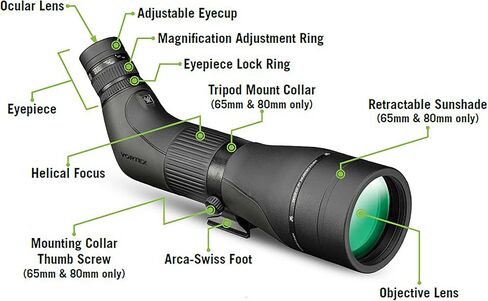 نطاقات اكتشاف Vortex Optics Crossfire HD - نظام بصري عالي الدقة، مجال رؤية واسع، تركيز حلزوني، حامل ثلاثي القوائم قابل للتكيف، درع مطاطي، مقاوم للماء، مقاوم للضباب، مقاوم للصدمات - ضمان غير محدود وغير مشروط in Kuwait
