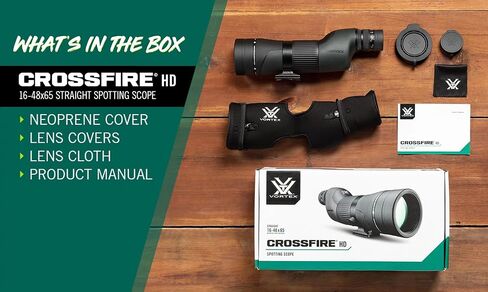 نطاقات اكتشاف Vortex Optics Crossfire HD - نظام بصري عالي الدقة، مجال رؤية واسع، تركيز حلزوني، حامل ثلاثي القوائم قابل للتكيف، درع مطاطي، مقاوم للماء، مقاوم للضباب، مقاوم للصدمات - ضمان غير محدود وغير مشروط in Kuwait