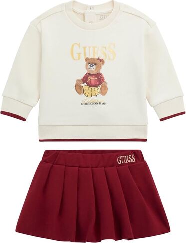 GUESS baby-girls Long Sleeve Sweatshirt and Skirt 2 Piece Set in Saudi Arabia
