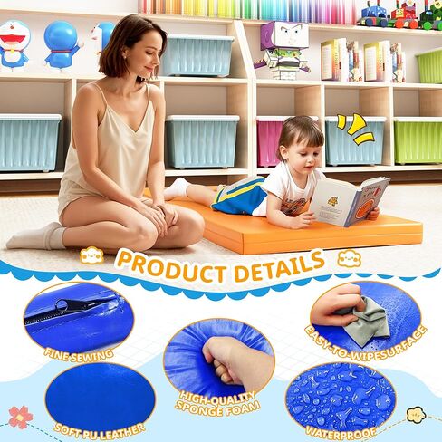 سجادات قيلولة، 6 قطع من سجادات قيلولة الأطفال الصغار لمرحلة ما قبل المدرسة، سجادة راحة للأطفال مقاس 5 سم مناسبة للفتيات والأولاد، سرير محمول للأطفال الصغار رائع للسفر والمنزل in Kuwait