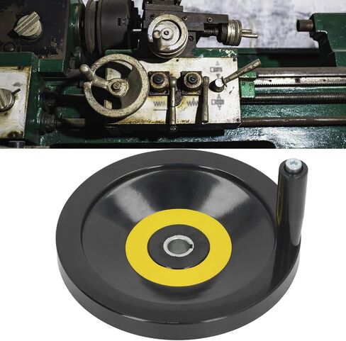 Table Saw Handwheel 22mm Center Hole 250mm Outer Diameter with Revolving Handle for Lathe Milling Machine Grinder Durable Engineering Plastic Industrial Machine Tools in Saudi Arabia