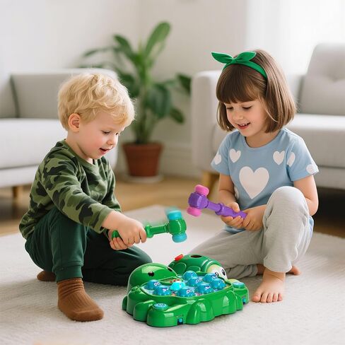 ألعاب لعبة Whack a Mole التفاعلية للأعمار من 2 إلى 4 سنوات، ألعاب تعليمية للأطفال الصغار لعمر 2 3 4 5 6 سنوات من الأولاد والبنات، باللون الأخضر، شاشة رقمية، وضع صامت، مستويات صعوبة متعددة، هدايا عيد ميلاد ممتعة in Saudi Arabia