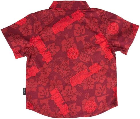 LAPG Infant, Newborn, Baby Short Sleeve Button Up Shirt, Baby Hawaiian Shirt, Button Up Shirt for Babies in Saudi Arabia