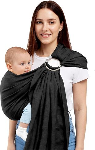 Baby Ring Sling Wrap, Lightweight Baby Carrier Sling Toddler Sling, Cotton Infants Wraps Carrier (7-35 lbs) for Toddlers, Cream in Saudi Arabia