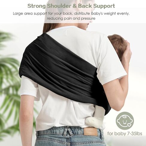 Baby Ring Sling Wrap, Lightweight Baby Carrier Sling Toddler Sling, Cotton Infants Wraps Carrier (7-35 lbs) for Toddlers, Cream in Saudi Arabia
