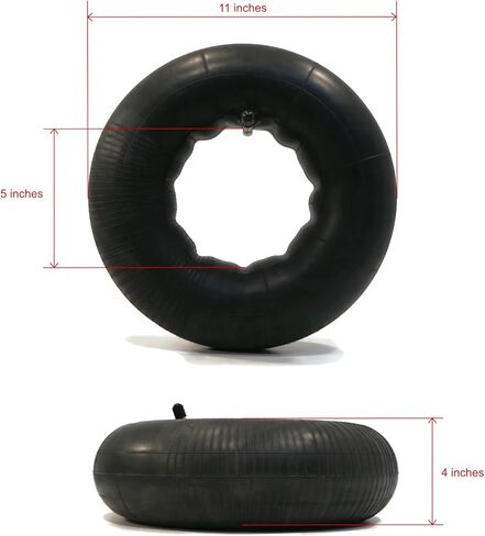 The ROP Shop (عبوة من قطعتين) أنابيب داخلية للإطارات 12x4.00x5 12x4-5 12x4x5 12-4-5 12 4 5 TR87 90° صمام منحني in Saudi Arabia