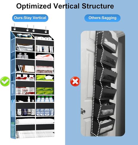 منظم متعدد الجيوب فوق الباب، رف معلق كبير من 5 طبقات لتخزين ألعاب الأطفال والحفاضات والملابس والغزل وشديد التحمل خلف الباب لتخزين غرفة النوم والحضانة وخزانة المؤن، بيج in Kuwait