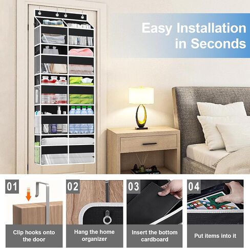 منظم متعدد الجيوب فوق الباب، رف معلق كبير من 5 طبقات لتخزين ألعاب الأطفال والحفاضات والملابس والغزل وشديد التحمل خلف الباب لتخزين غرفة النوم والحضانة وخزانة المؤن، بيج in Kuwait