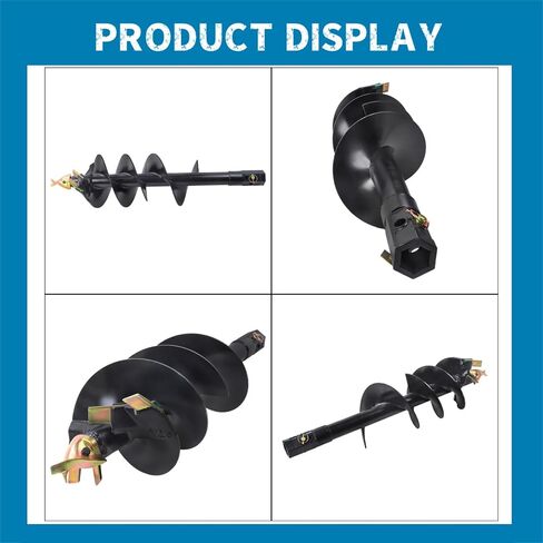 Silscvtt 12" x 48" Auger Drill Bit Replacement for Column Hole Excavator, 2-inch Hexagonal Connection, Black in Saudi Arabia
