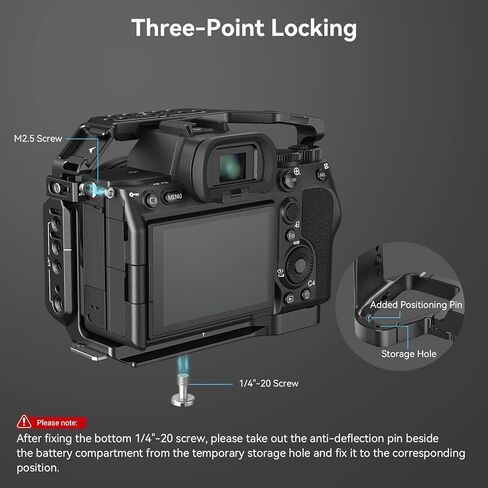 SmallRig A7 IV / A7R IV / A7R V / A7S III / A1 Camera Cage with Built-in Slot for AirTag, for Sony Alpha 7R V / 7 IV / 7S III / 1 / 7R IV in Saudi Arabia