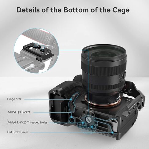 SmallRig A7 IV / A7R IV / A7R V / A7S III / A1 Camera Cage with Built-in Slot for AirTag, for Sony Alpha 7R V / 7 IV / 7S III / 1 / 7R IV in Saudi Arabia