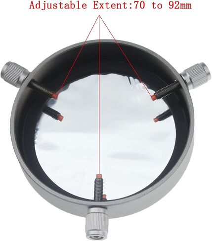 Astromania Deluxe Filter 100mm Adjustable Metal Cap for Telescope Tubes with Outer Diameter from 70mm to 92mm Aperture 75mm in Saudi Arabia
