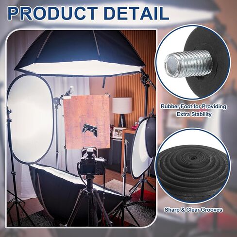 PATIKIL Rubber Foot Spike, Universal Anti-Slip 3/8 Inch Thread Rubber Tripod Foot Spikes for Monopod Legs Pad Replacement Parts Designed on Smooth Uneven Surface (33x27mm) in Saudi Arabia