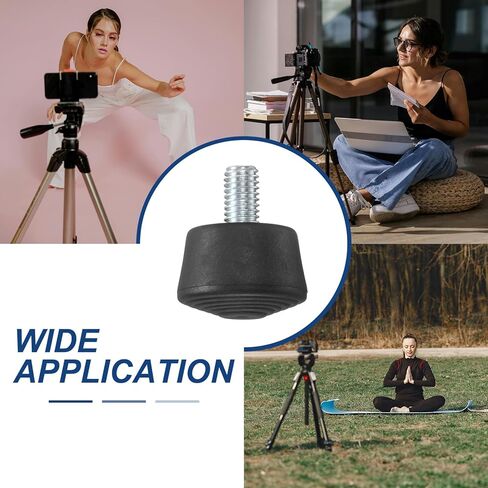 PATIKIL Rubber Foot Spike, Universal Anti-Slip 3/8 Inch Thread Rubber Tripod Foot Spikes for Monopod Legs Pad Replacement Parts Designed on Smooth Uneven Surface (33x27mm) in Saudi Arabia
