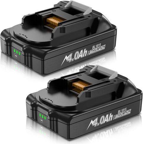 Bonacell 2Pack 4000mAh بديل لماكيتا 18V بطارية ليثيوم أيون BL1815 BL1815N BL1820 BL1820B BL1830 BL1840 BL1840B BL1850 BL1840B BL1860 BL1840B in Kuwait