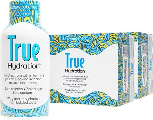 True Hydration Shots Unsweetened Lemon Flavor – 24 Pack of 1.93 fl oz Shots – Electrolytes – Amino Acids – Zero Sugar – Zero Sodium – Vegan – Gluten-Free Hydration in Saudi Arabia