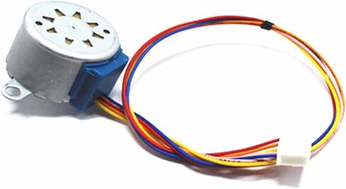 محرك متدرج 28BYJ-48-5V، محرك متدرج 28BYJ-48-12V 1/64 خطوة، تيار مستمر 5 فولت 12 فولت 4 مراحل 5 أسلاك، عزم دوران محرك تروس (الحجم: الجهد 5 فولت) in Kuwait