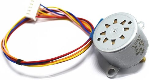 محرك متدرج 28BYJ-48-5V، محرك متدرج 28BYJ-48-12V 1/64 خطوة، تيار مستمر 5 فولت 12 فولت 4 مراحل 5 أسلاك، عزم دوران محرك تروس (الحجم: الجهد 5 فولت) in Kuwait